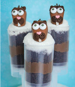 Groundhog's Day Push Pops