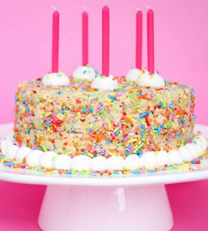 Rice Krispie Birthday Cake