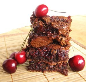 Grown-Up Cherry Brownies