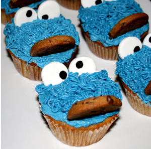 Cookie Monster Cupcakes