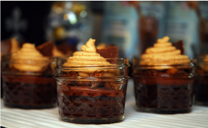 Peanut Butter Cup Brownies in a Jar