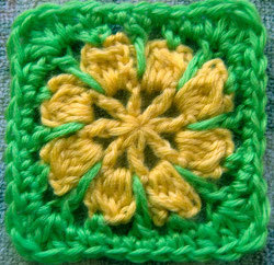 Brilliant Flower Crochet Square