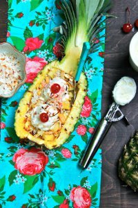 Grilled Pineapple With Coconut Ice Cream