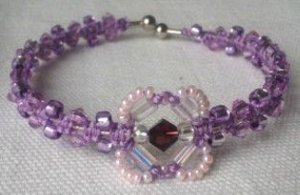 Lovely Lavender Macrame Bracelet