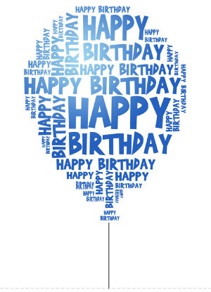 Blue Birthday Balloon