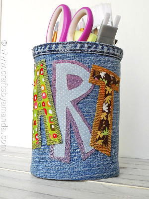 Recycled Denim Can