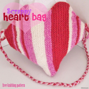 Heart knit purse