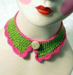 Retro Redo Crochet Collar