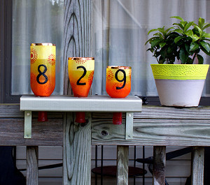 Wine Bottle Address Lanterns