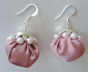 Fabric Jhumka Earrings