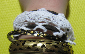 Leather and Lace Bracelet