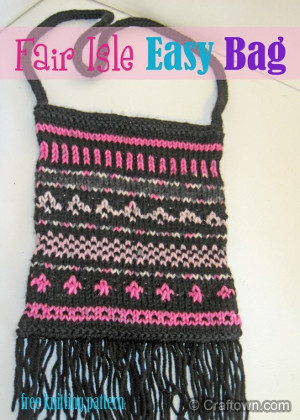 Easy Fair Isle Bag