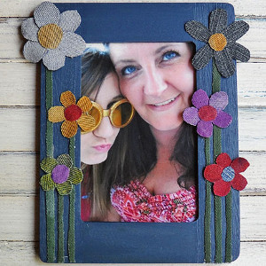 Denim Flower Frame