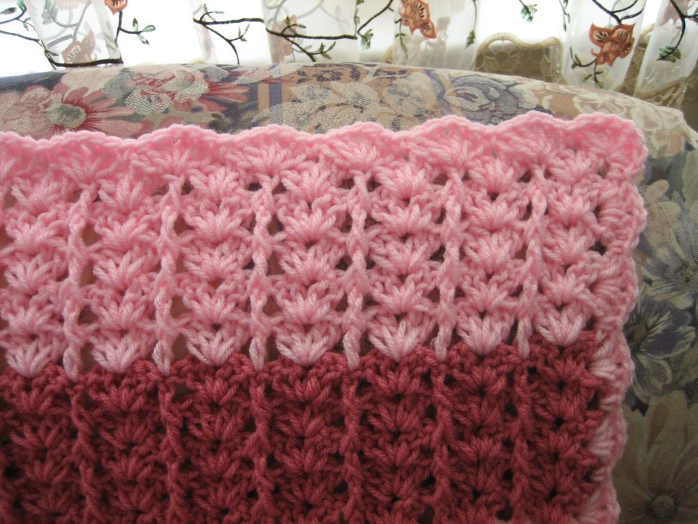 Lacy Shades Of Pink Shells Afghan AllFreeCrochetAfghanPatterns lacy-shades-of-pink-shells-afghan-allfreecrochetafghanpatterns