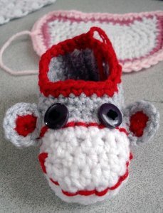 Sock Monkey Booties