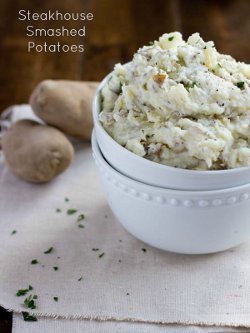 Steakhouse Style Smashed Potatoes