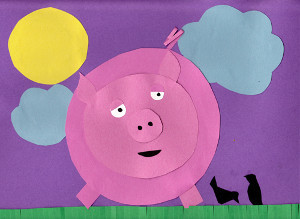 Paper Pig on a Farm