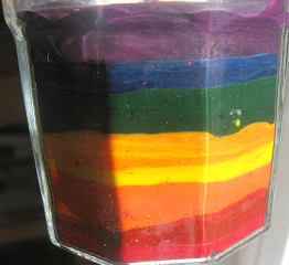 Rainbow Crayon Candle