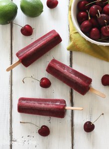 Cherry Lime Ice Pops