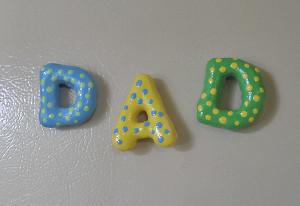 DAD Salt Dough Magnets