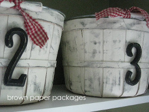 Painted Laundry Room Apple Baskets