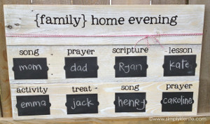Family Night Wooden Chalkboard