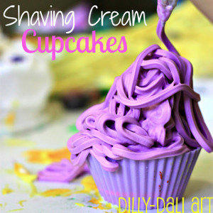 Shaving Cream Cupcakes