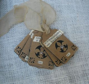 Recycled Grocery Bag Gift Tags