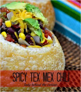 Tex Mex Chili Bread Bowls