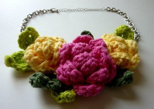 Giant Rose Statement Necklace