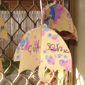 Paint Flicker Umbrella Craft