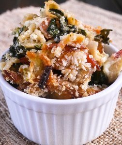 Spinach, Bacon, and Four Cheese Macaroni