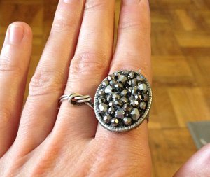 Faux Druzy Bead Ring