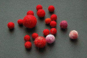 Fave Felted Holly Balls