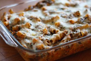 Low Fat Baked Ziti with Spinach