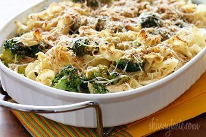 Light Chicken and Broccoli Noodle Casserole