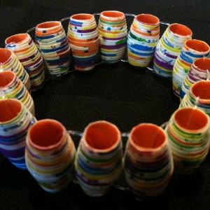 Swirly Simple Duct Tape Beads