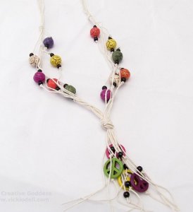Summer of Love Knotted Hemp Necklace