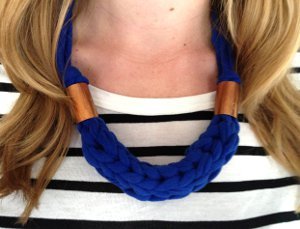 Chunky Finger Knit Necklace