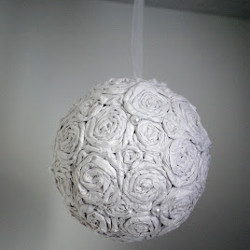 Tissue Paper Rose Pomander