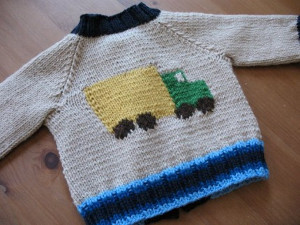 Tiny Truck Baby Sweater
