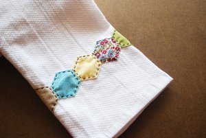 Strip of Hexies Dish Towel