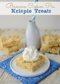 Banana Cream Pie Rice Krispy Treats