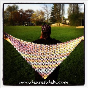 Bright Flower Lattice Shawl