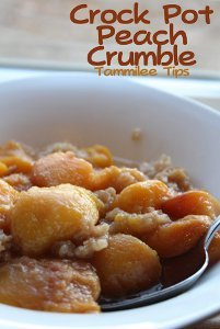 Slow Cooked Peach Crumble