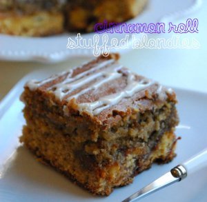 Cinnamon Roll Stuffed Blondies