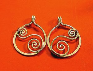 Swirled Silver Wire Earrings