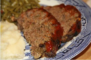 Moist Meatloaf with Mashed Potatoes