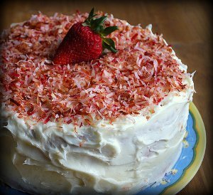 Southern Style Strawberry Coconut Cake