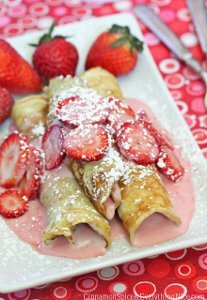 Strawberry Pancake Roll-Ups